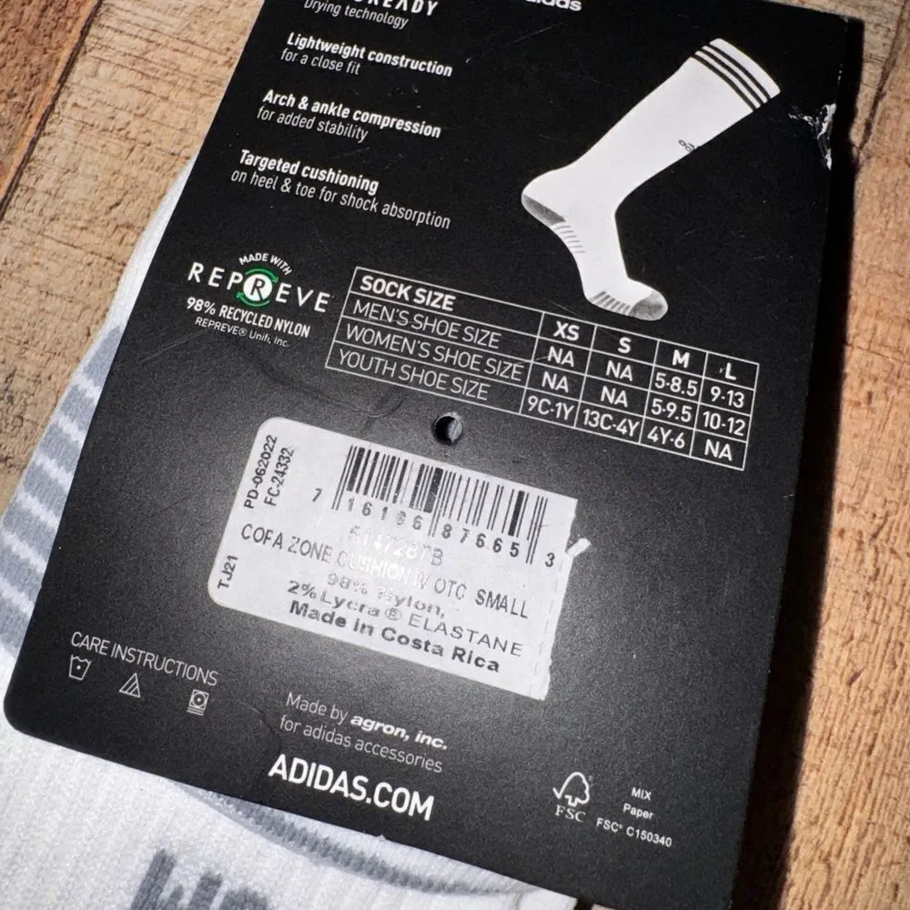 Adidas Copa Zone Cushion Soccer Socks Team  Sz S NWT Climalite New with tags